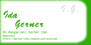 ida gerner business card